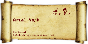 Antal Vajk névjegykártya